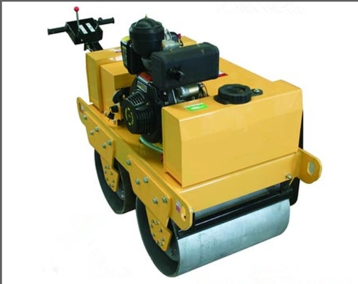 油圧二重ドラム コンパクターのロード ローラーの鋳鉄/鋼鉄材料600kg